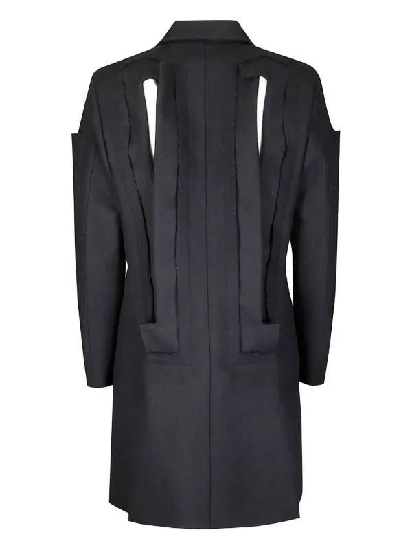 Comme Des Garçons cut-out Detail Coat | Black | FARFETCH BH