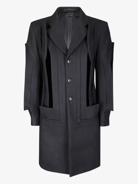 Comme Des Garçons cut-out detail coat
