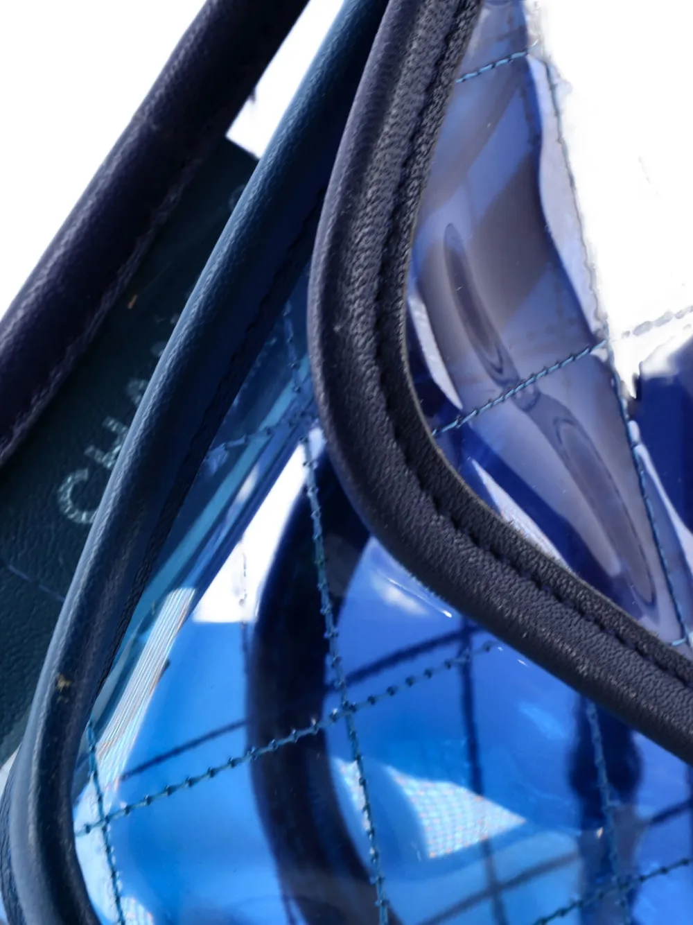 CHANEL Pre-owned Coco Splash Flap Bag Quilted Pvc With Lambskin Medium Shoulder Bag In Blue