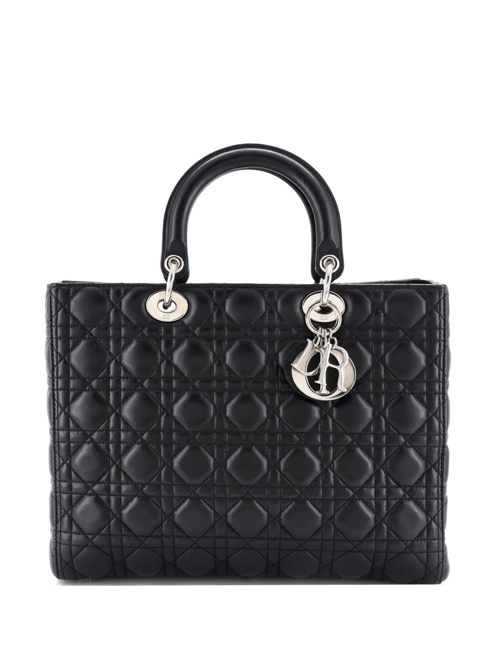 Christian Dior Pre-Owned Lady Dior Bag Cannage Quilt Lambskin Large