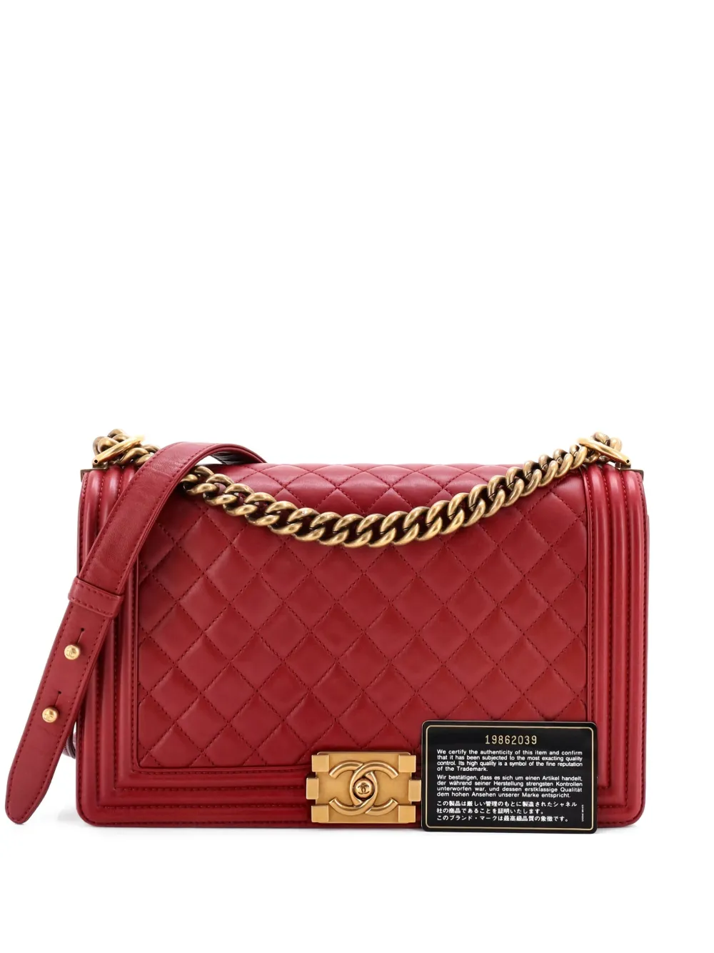 CHANEL Pre-Owned Boy Flap Bag Quilted Lambskin New Medium shoulder bag