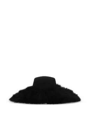 Comme Des Garçons x Hizume ラッフル ワイドブリム ハット | ブラック