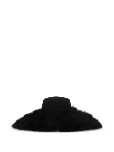 Stephen Jones feathers wool hat