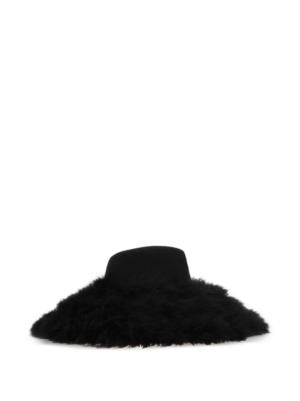  Stephen Jones Feathers Wool Hat - Black 