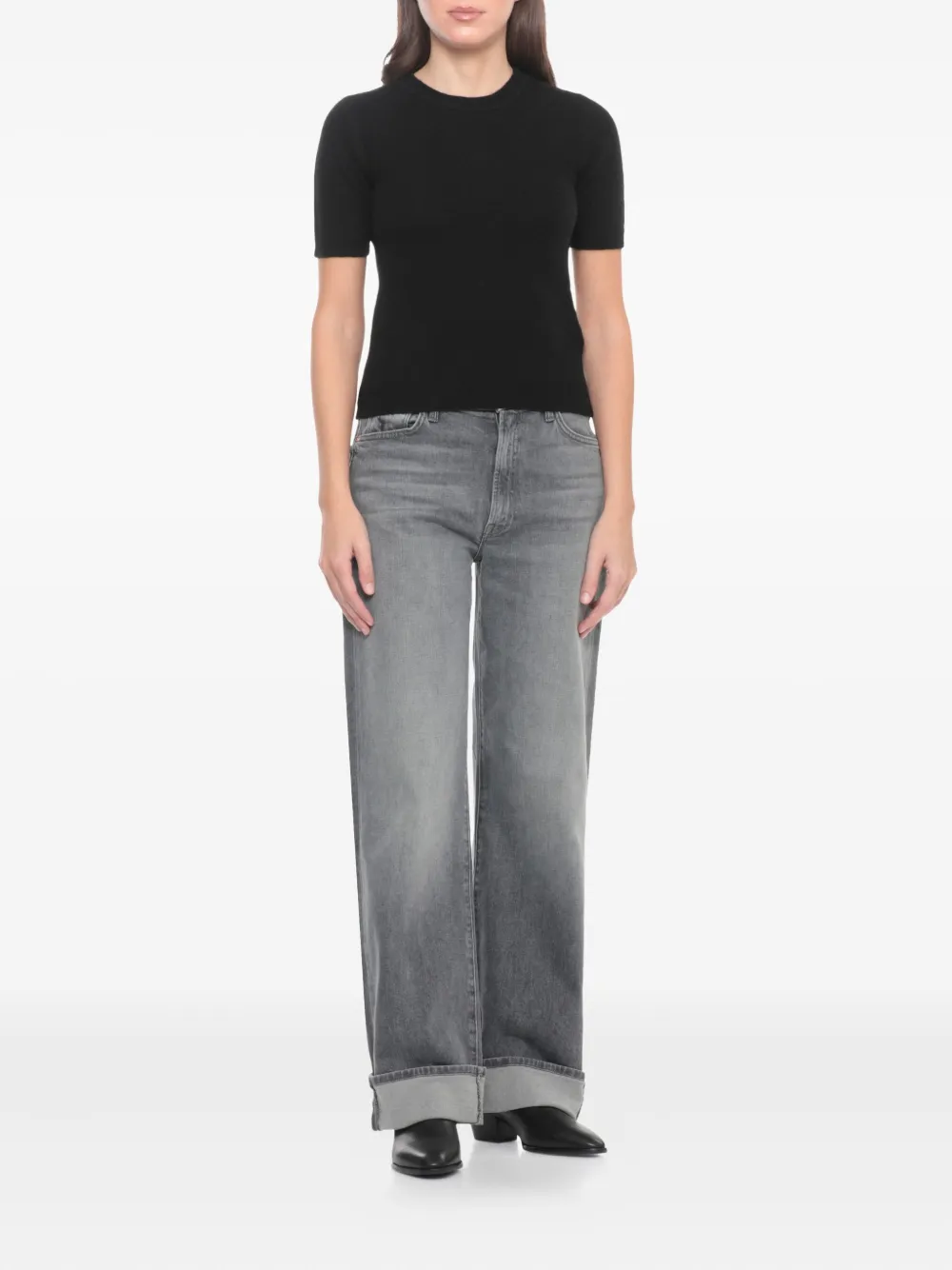 Ash Funk Studded Leather Boots In Black