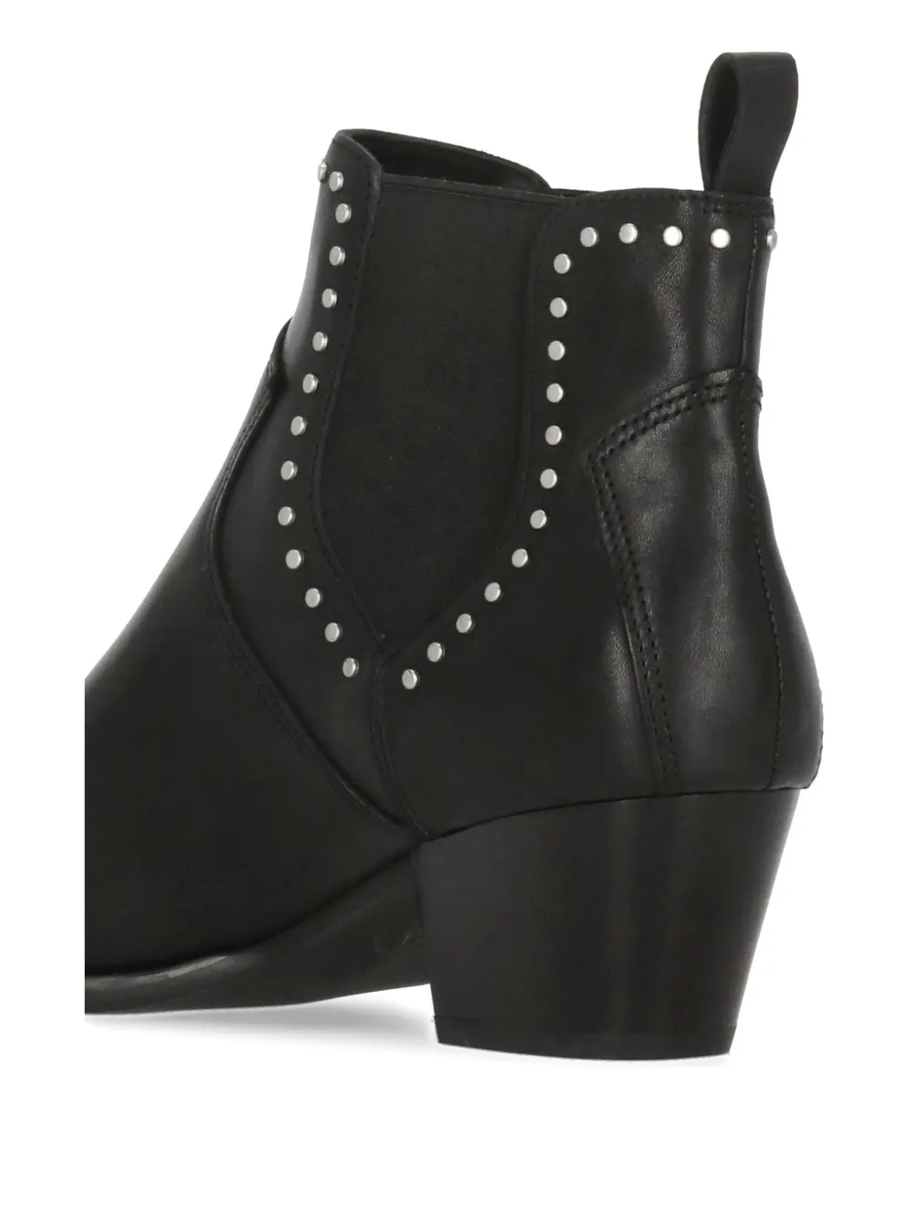 Ash Funk Studded Leather Boots In Black
