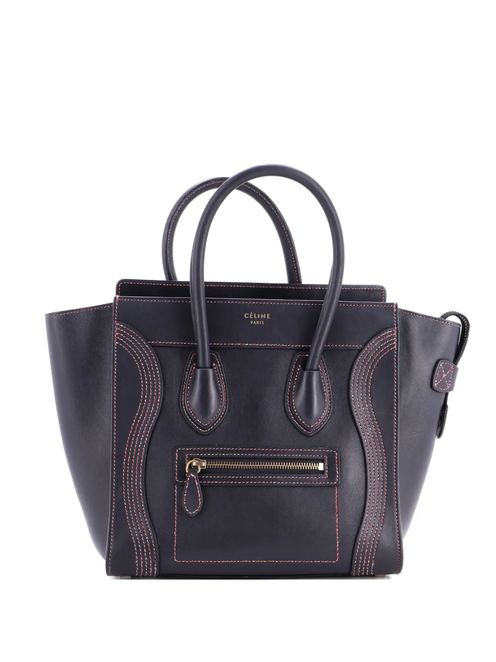 Celine Pre-Owned Luggage Bag Smooth Leather Micro tote bag - ブラック Celine Pre-Owned Luggage Bag Smooth Leather Micro tote bag - ブラック