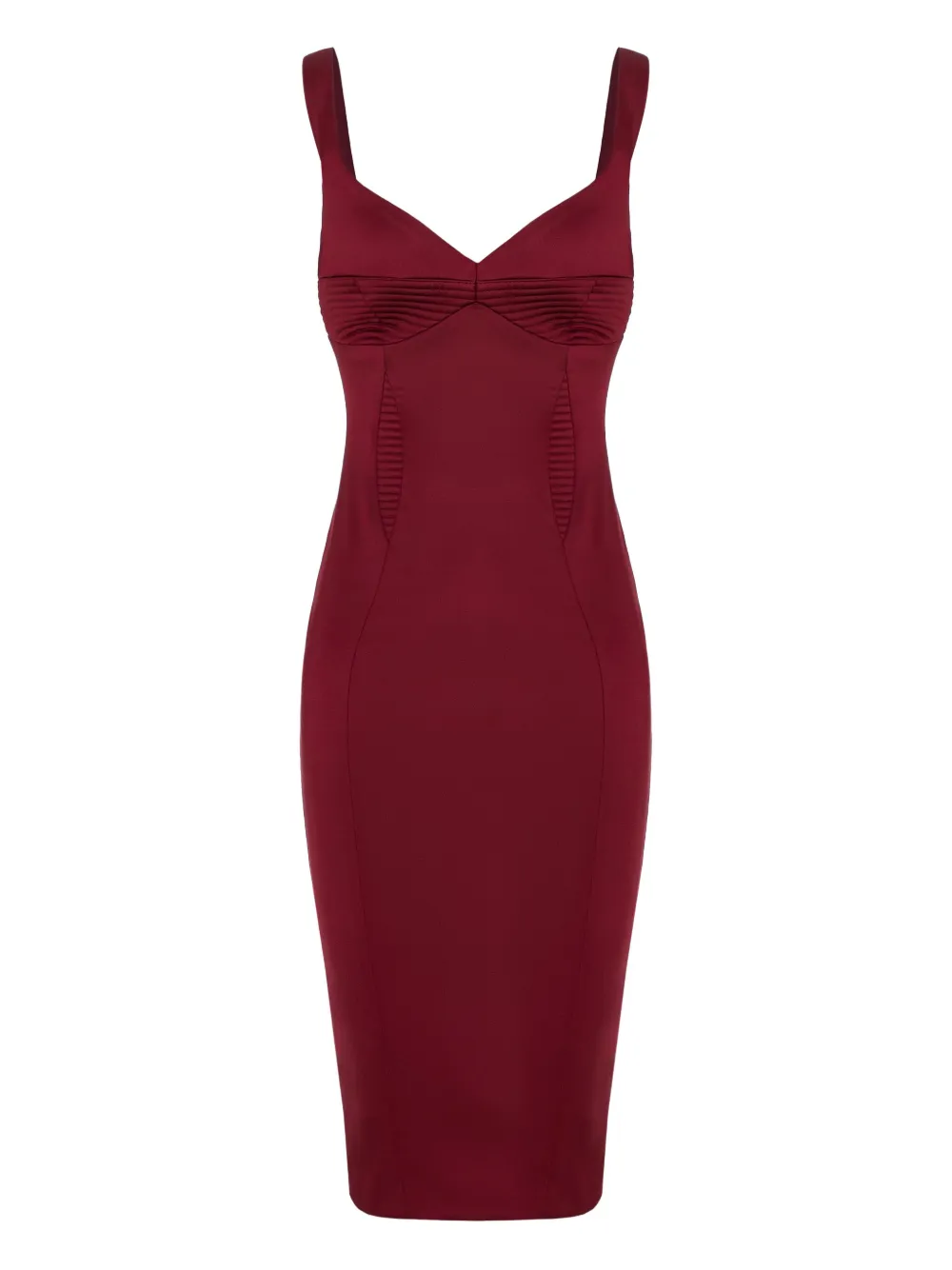 Murmur Haze sweetheart strap dress - Rosso