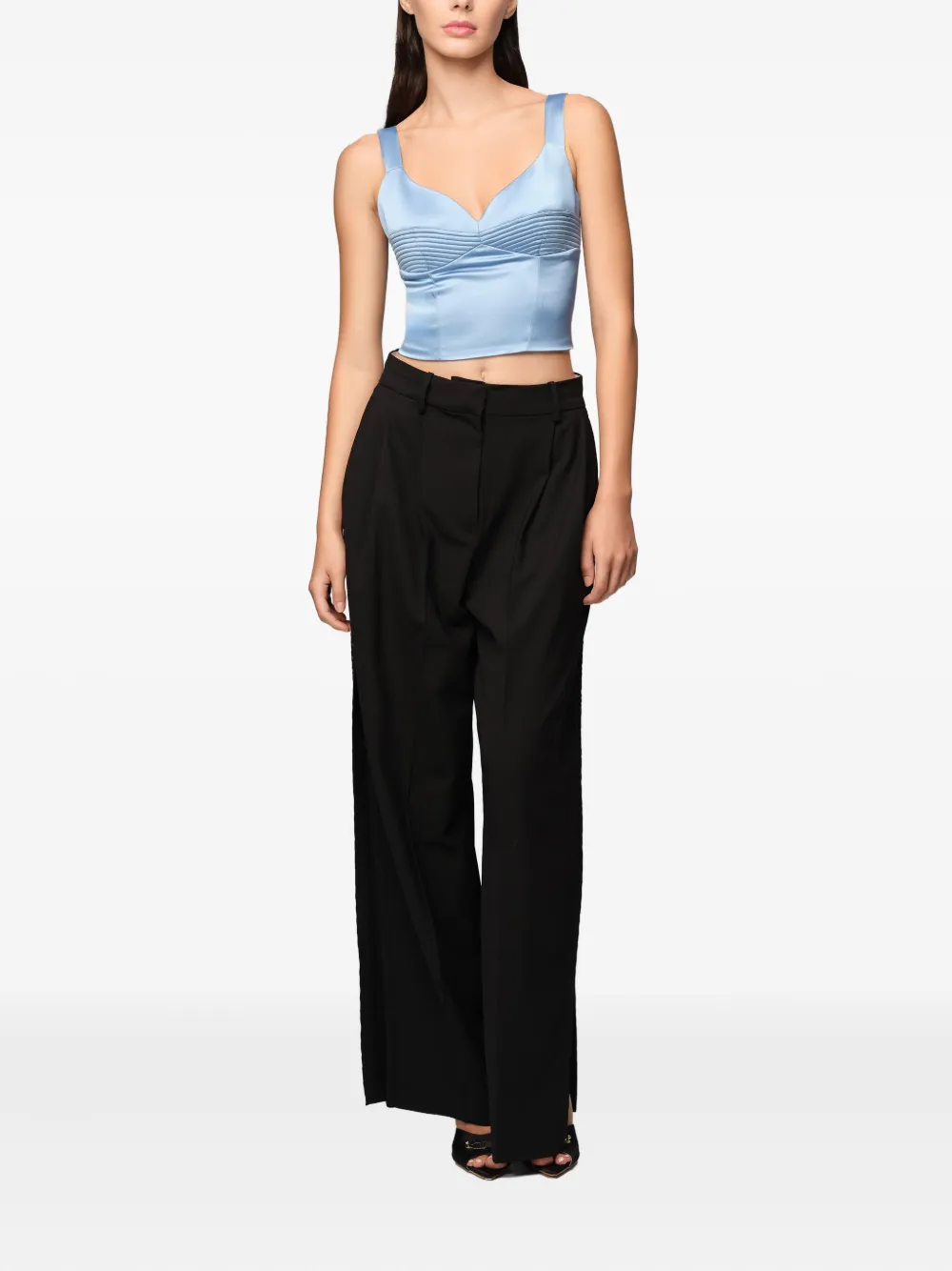 Murmur Studded Slit Trousers - Zwart