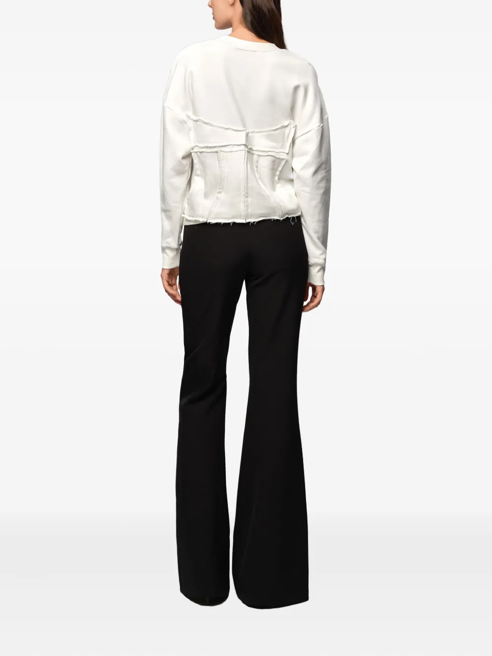 Murmur Corset Sweatshirt In White