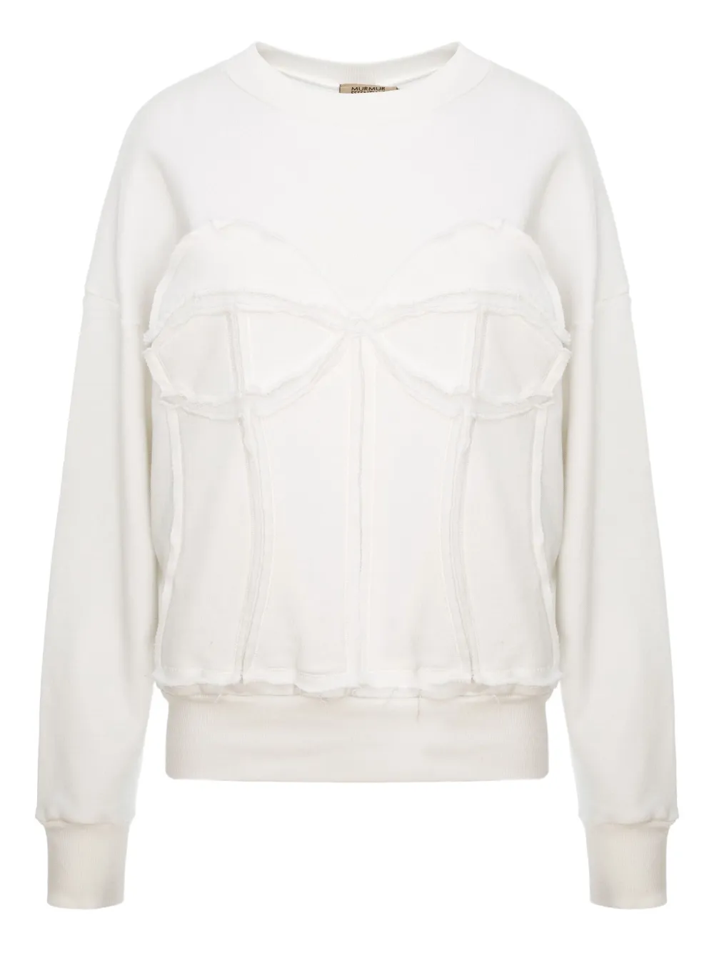 Murmur Corset Sweatshirt In White
