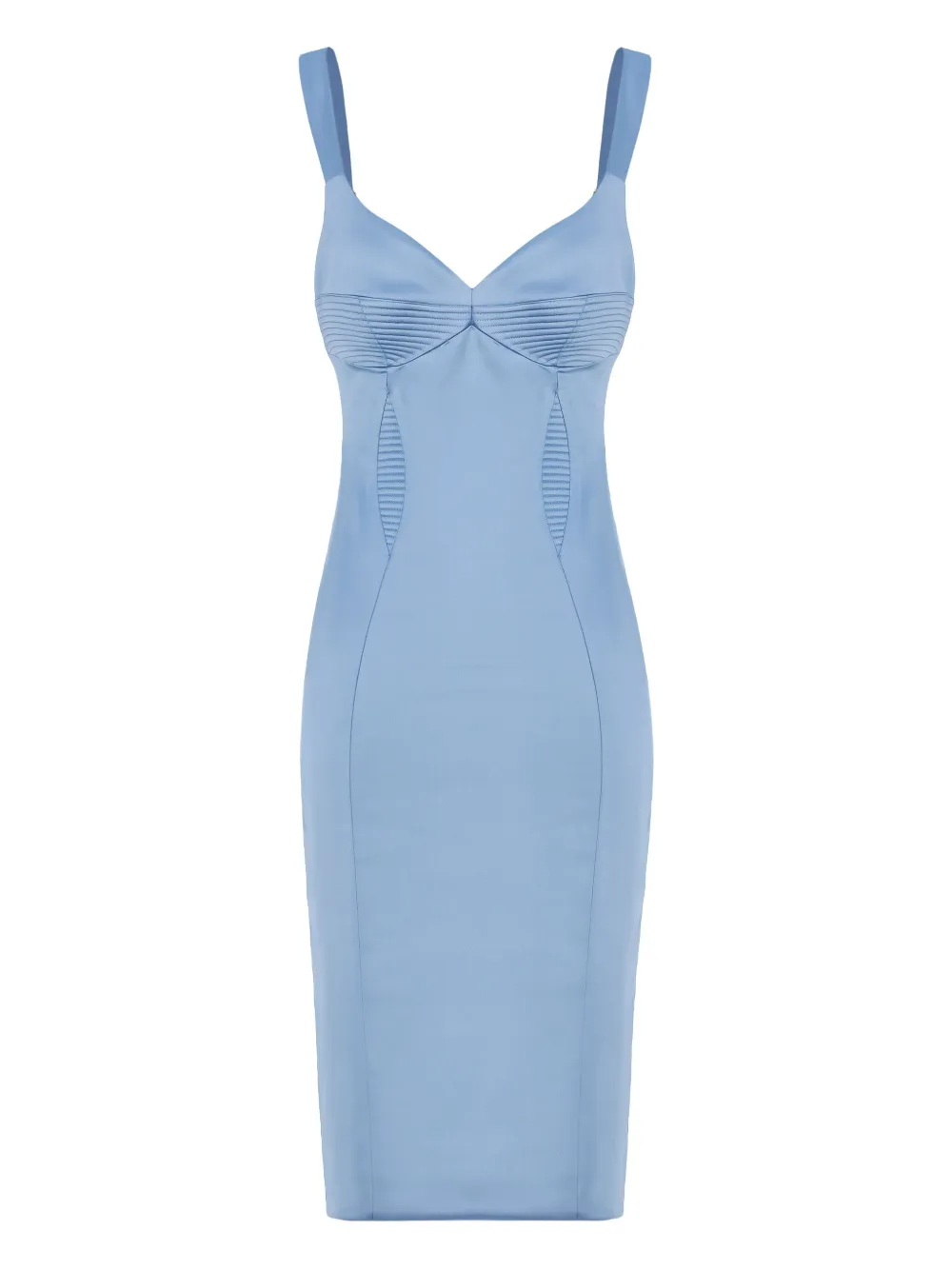 Murmur Haze V-neck Dress In Blue