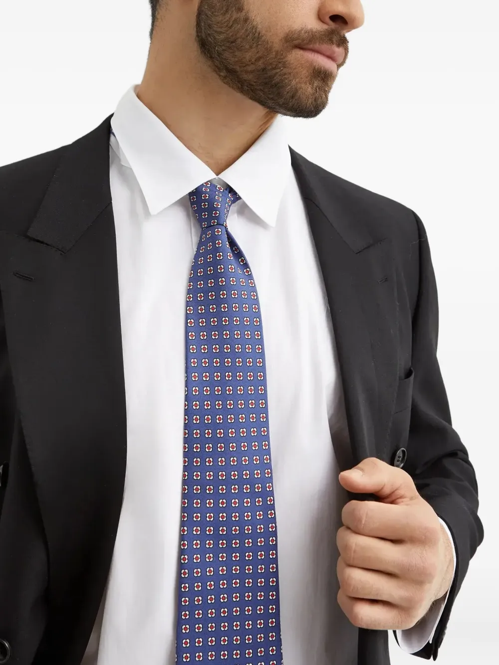 Polo Ralph Lauren Zijden stropdas met geometrisch patroon Blauw