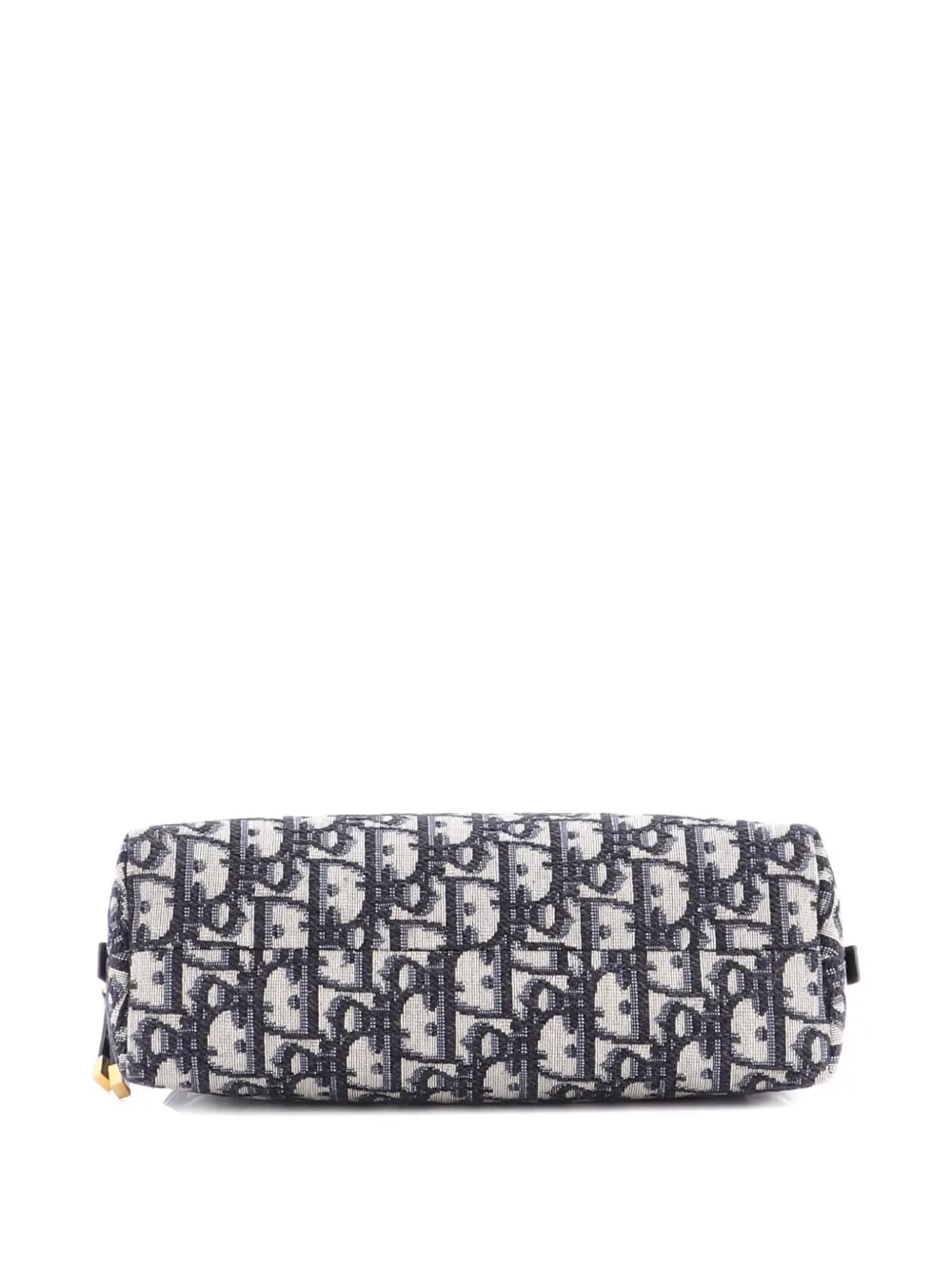 Pre-owned Dior 30 Montaigne Cosmetic Oblique Canvas Medium Pouch In Blue