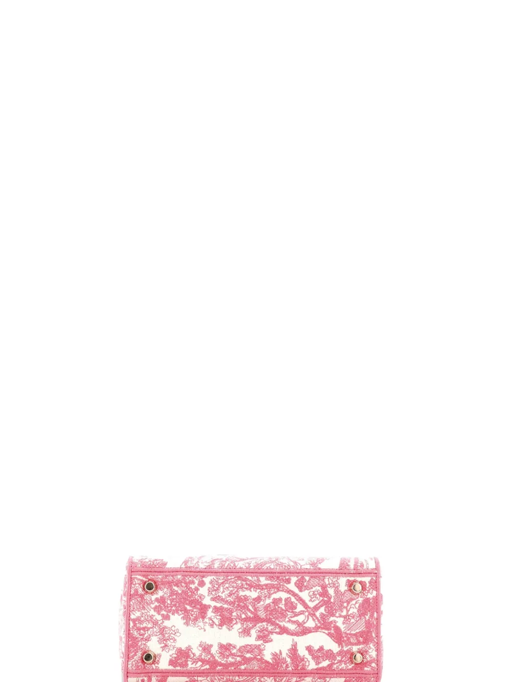 Pre-owned Dior Toile De Jouy Lady D-lite Bag Embroidered Canvas Tote Bag In Pink
