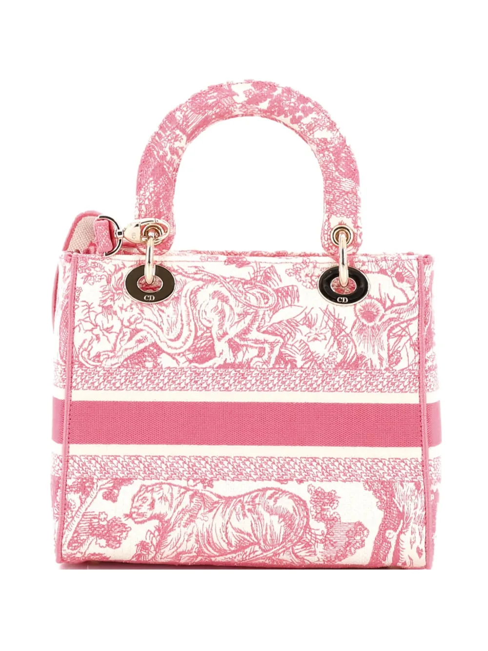 Christian Dior Pre-Owned Toile de Jouy Lady D-Lite Bag Embroidered Canvas tote bag | Pre-Owned | Image 2