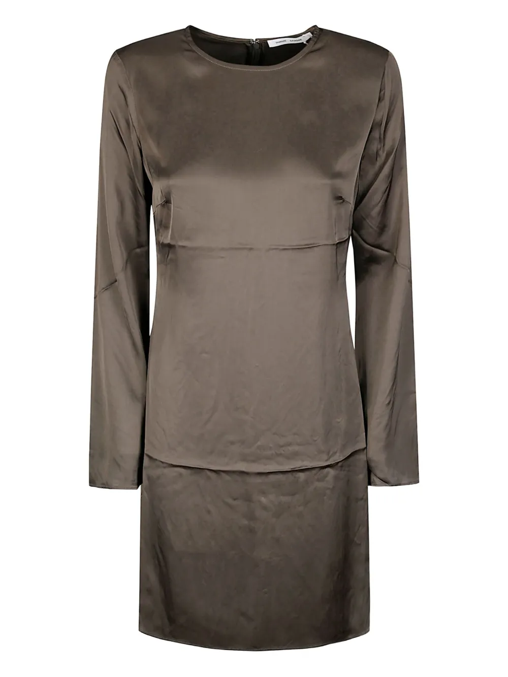 Samsoe & Samsoe Samiley Long-sleeve Mini Dress In Green