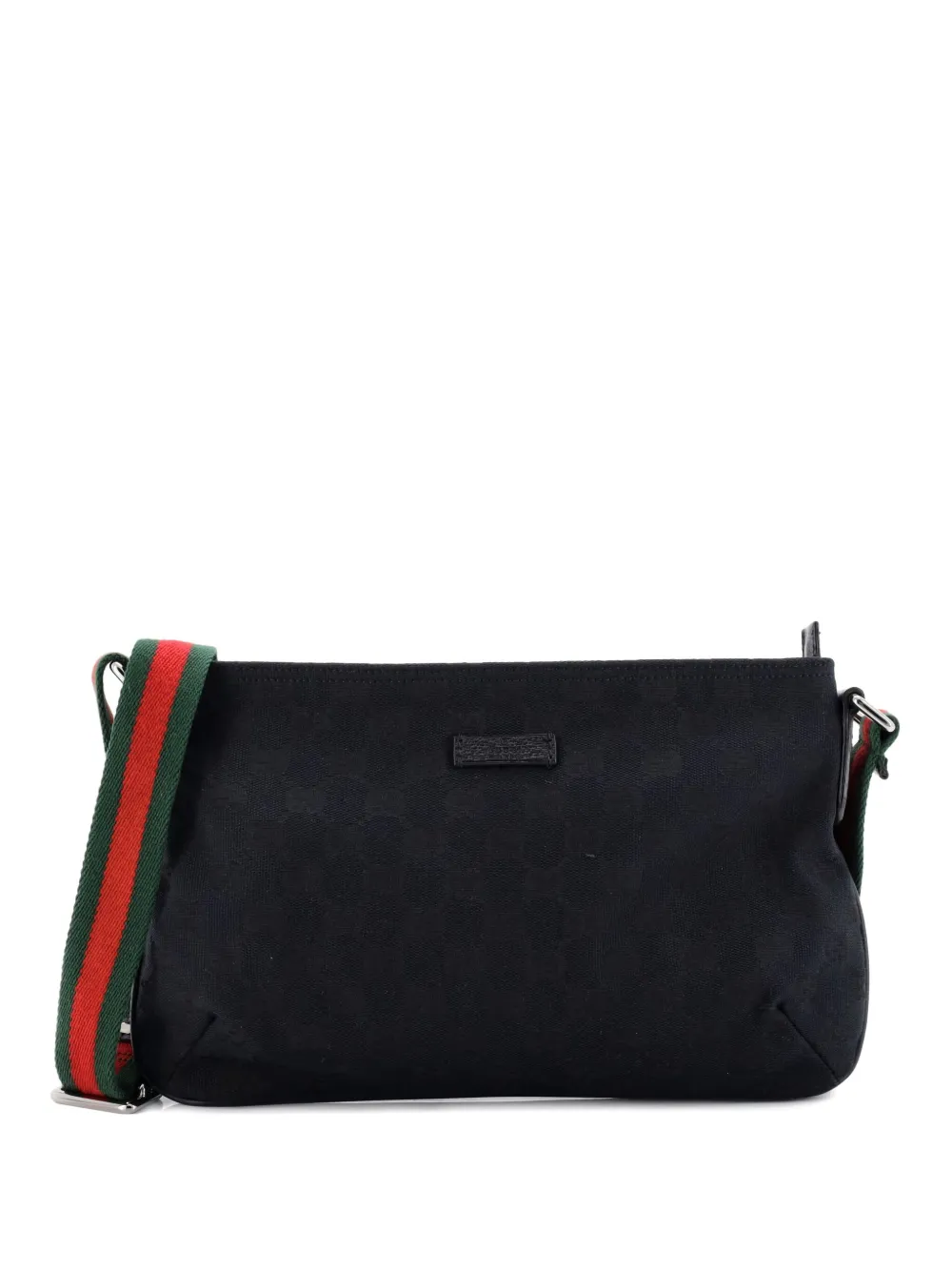 Gucci Pre-Owned Web Strap Messenger Bag GG Canvas Small crossbody bag - Nero