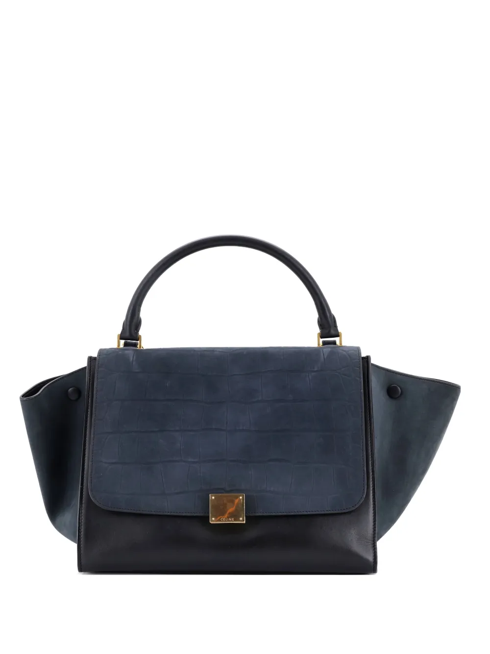 Celine Pre-Owned Trapeze Bag Crocodile Embossed Nubuck Medium shoulder Celine Pre-Owned Trapeze Bag Crocodile Embossed Nubuck Medium shoulder