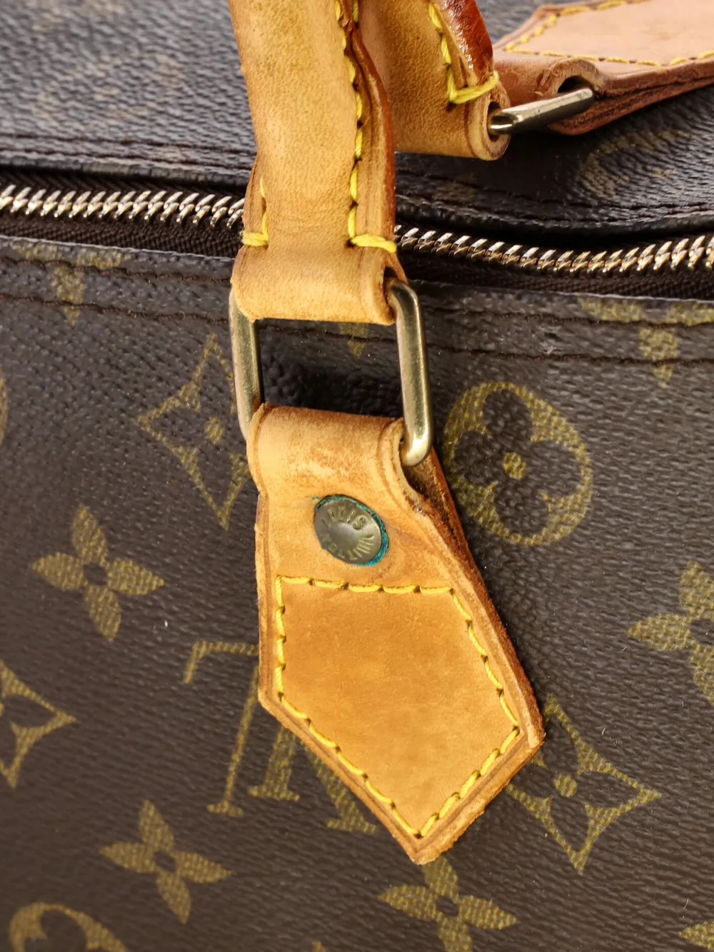 Pre-owned Louis Vuitton Speedy Handbag Monogram Canvas 30 Satchel In Brown