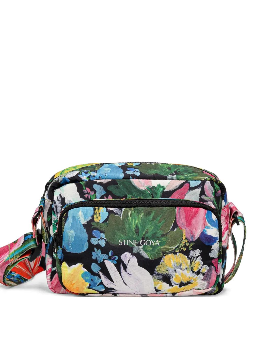 Stine Goya floral crossbody bag - Nero