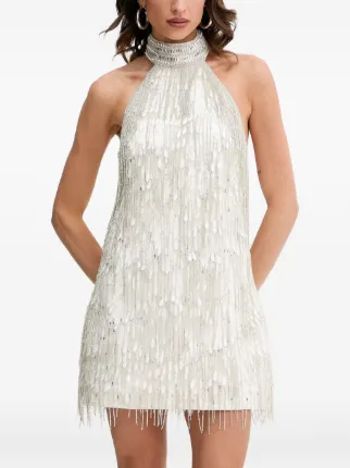 Retrofete Tori halter-neck Embellished Mini Dress | White | FARFETCH