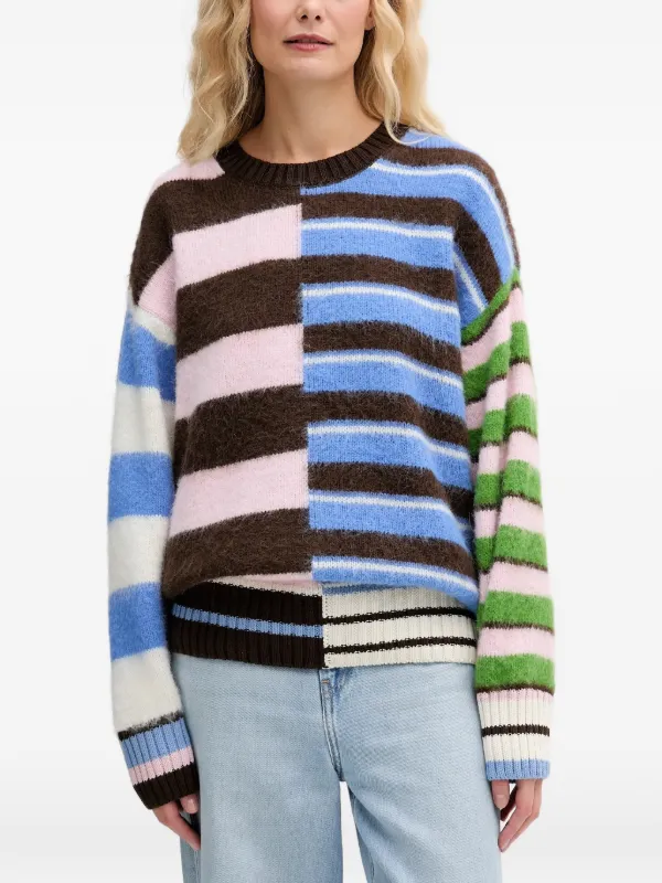 stine goya カラーブロックタートルネックセーター　フリースマルチカラー Stine Goya Striped colour-block Sweater | Blue | FARFETCH BN