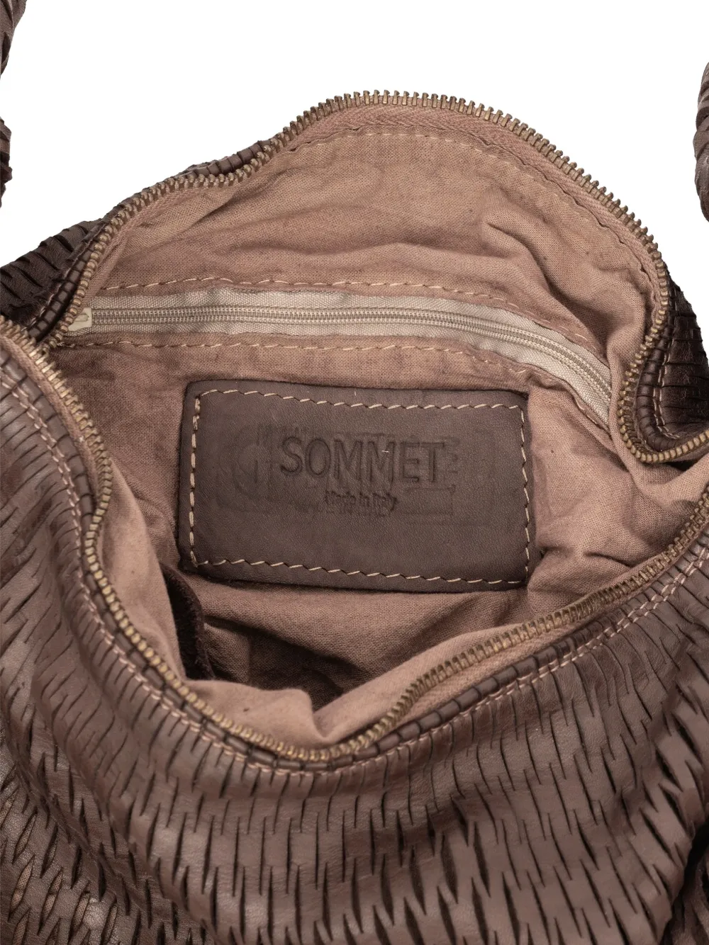 Sommet Laser-cut Shoulder Bag In Brown