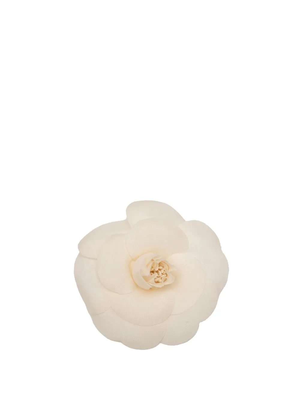 CHANEL Pre-Owned 1970-1980 Canvas Camellia Brooch costume brooch - Bianco