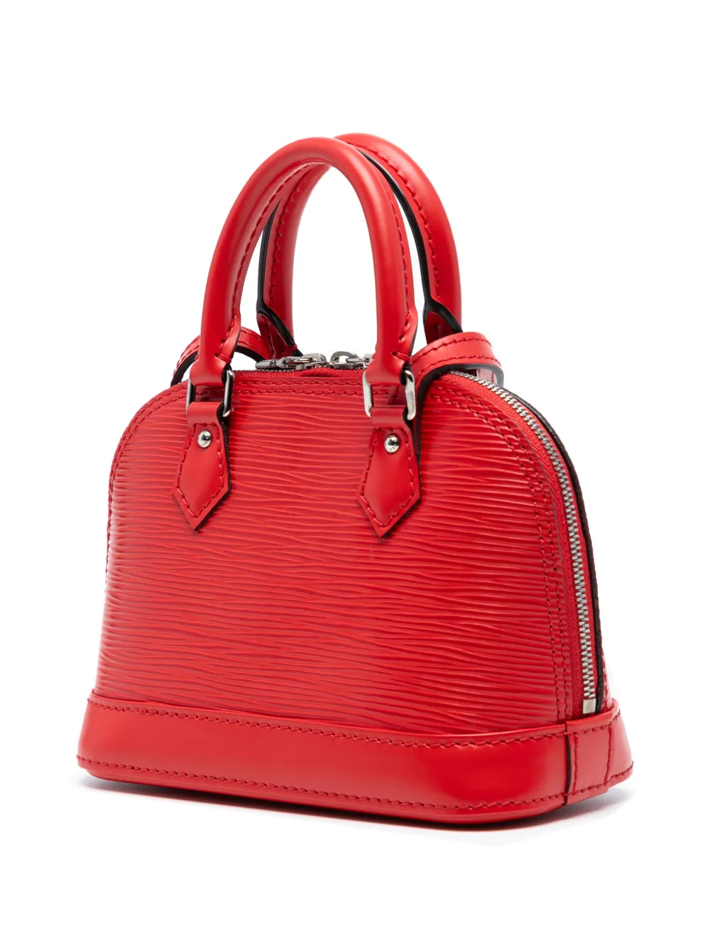 Pre-owned Louis Vuitton 2015 Epi Nano Alma Satchel In Red