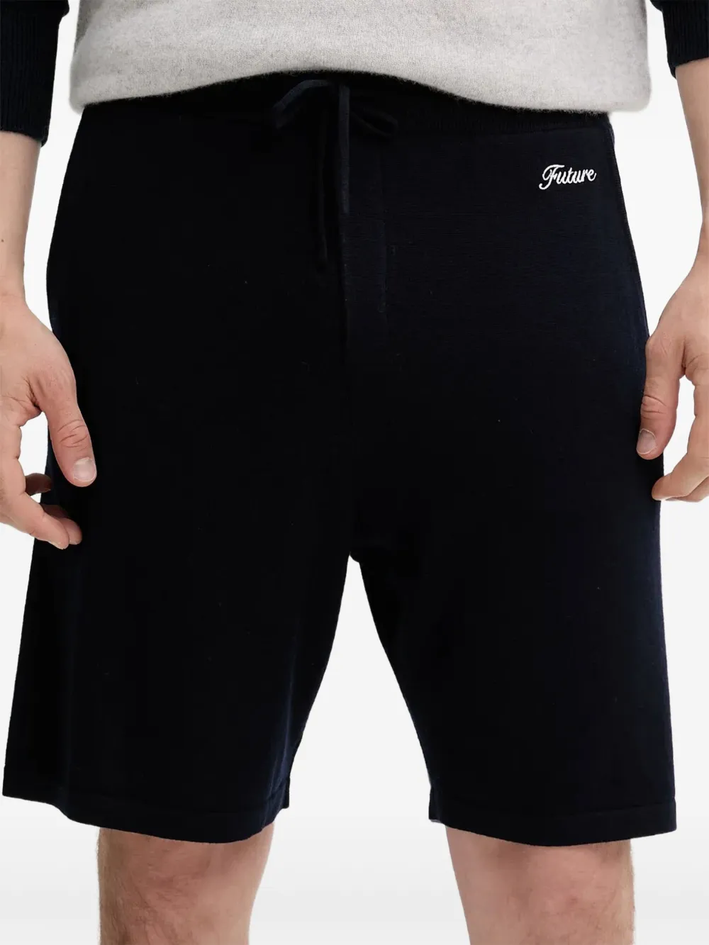 FROM FUTURE logo-embroidered shorts | Blue | Image 1