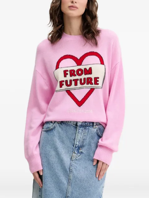 FROM FUTURE heart-graphic sweater