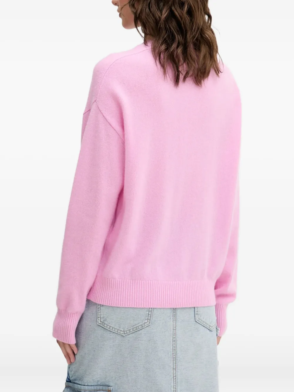 From Future Heart-graphic Sweater In Pink