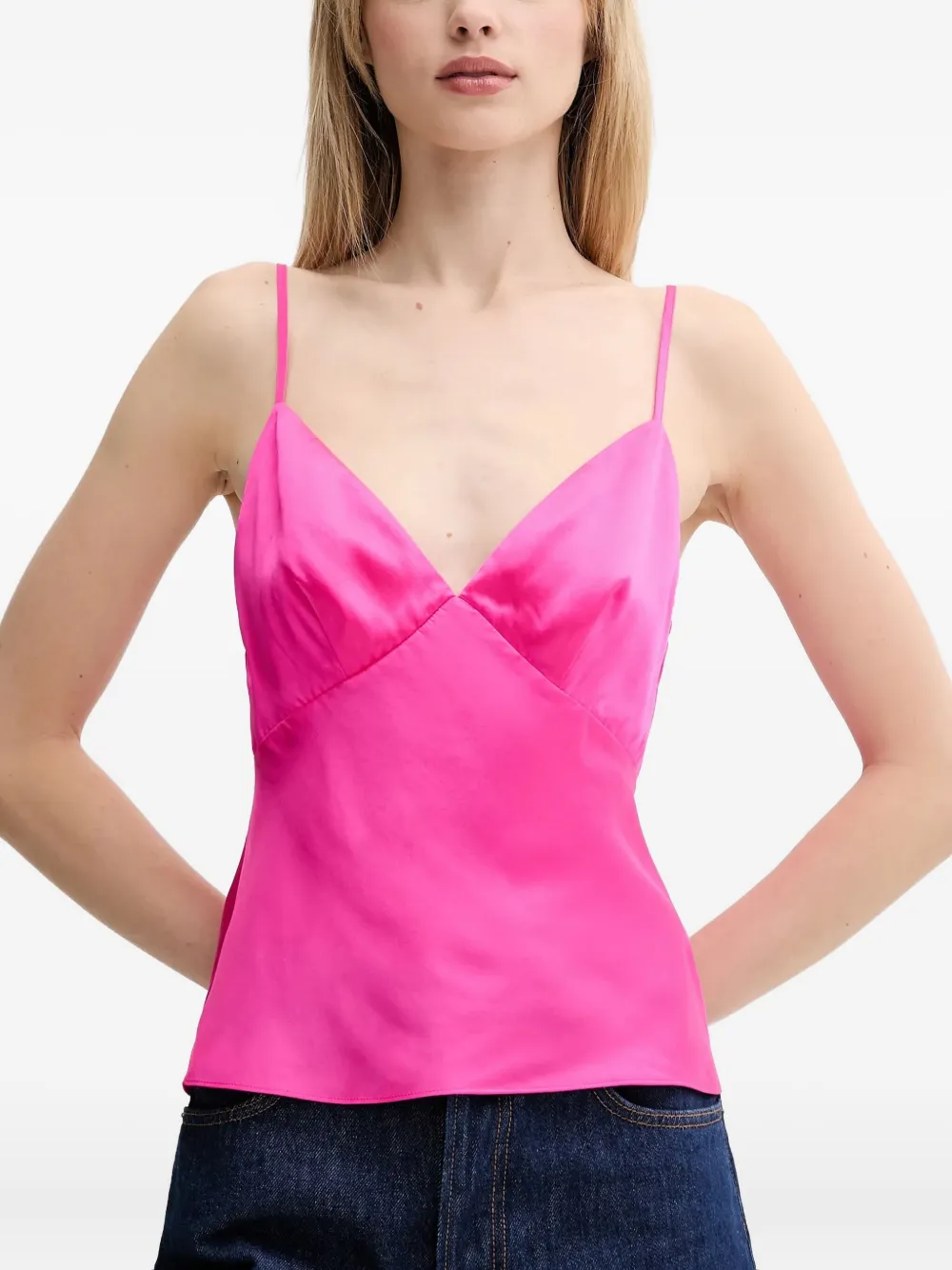  From Future Top Con Cuello En V - Rosa 