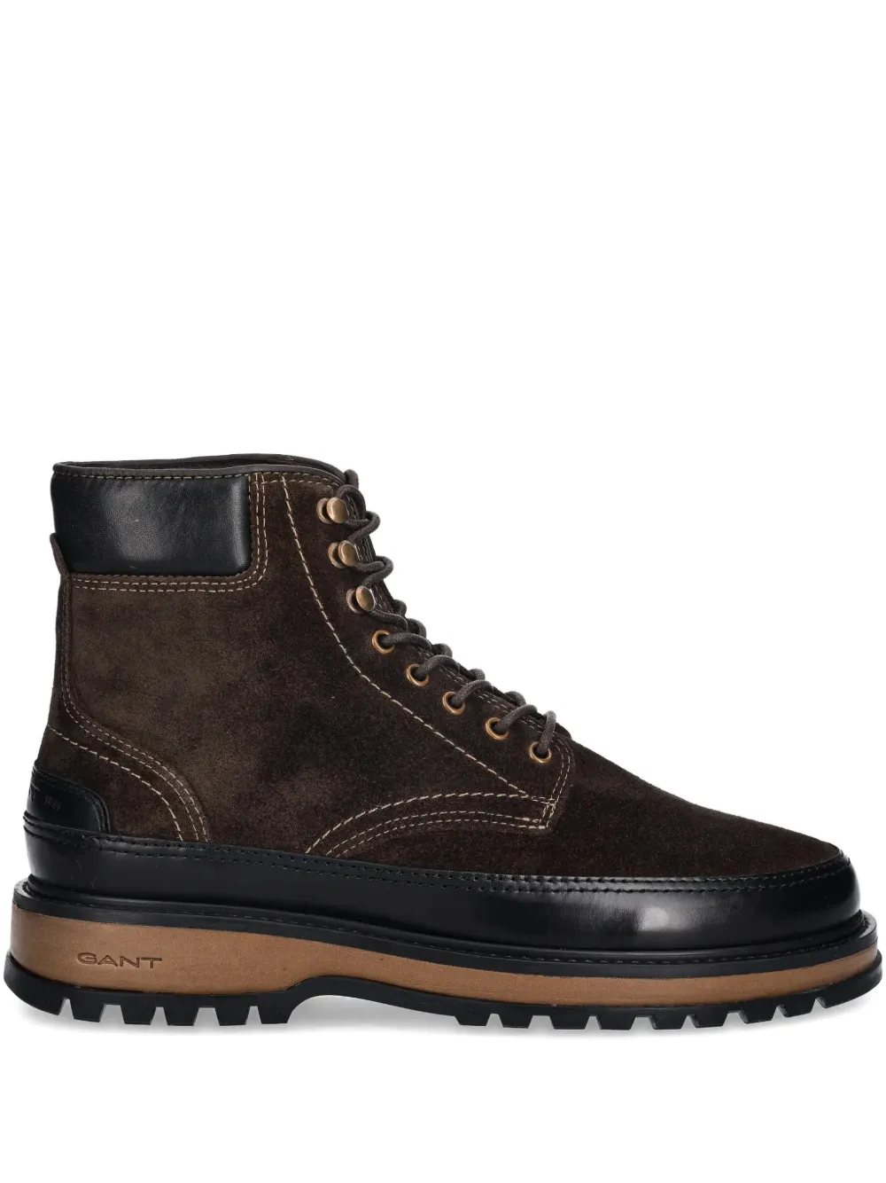 Gant Clafton lace-up panelled boots | Brown | Image 1