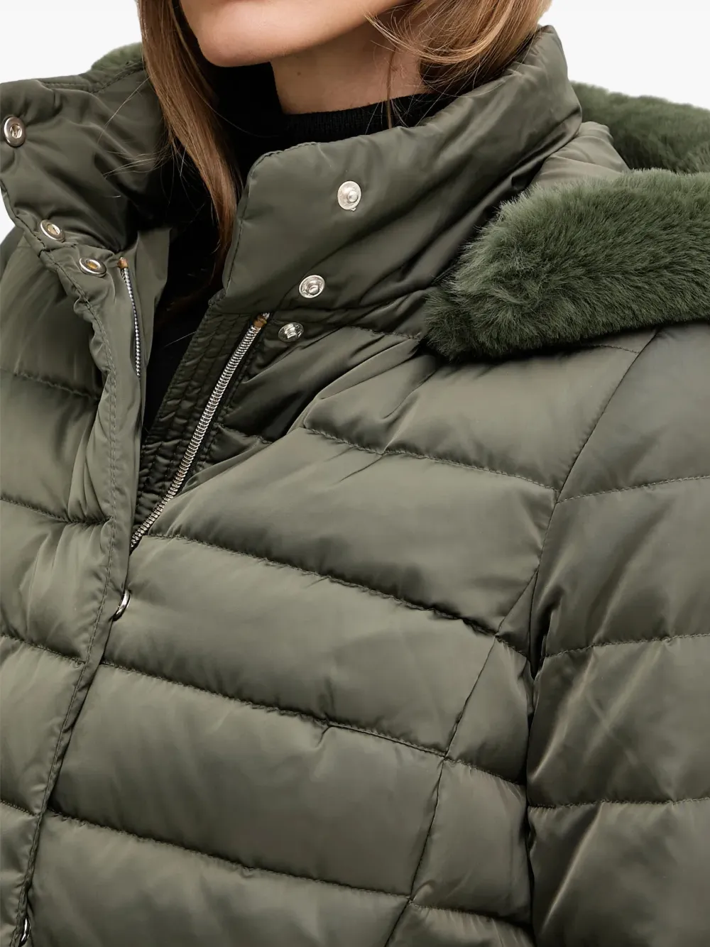 Geox Bettanie gewatteerde jas met capuchon Groen