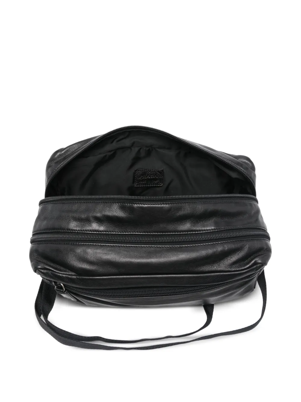 Pre-owned Prada 2010s Leather Messenger Bag In Black