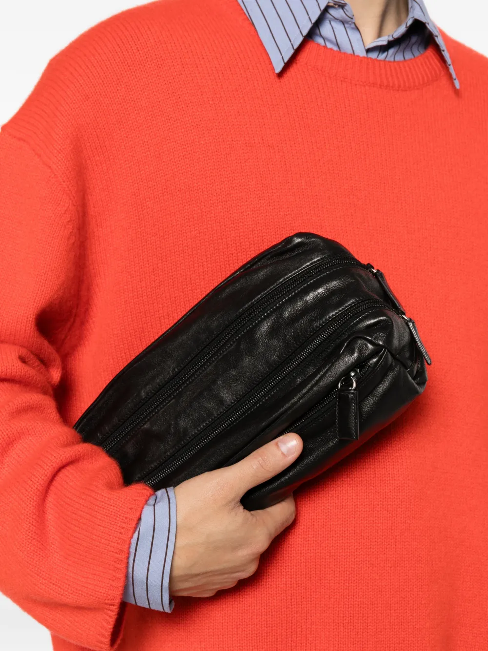 Prada Pre-Owned 2010s leather messenger bag | Men | Image 2