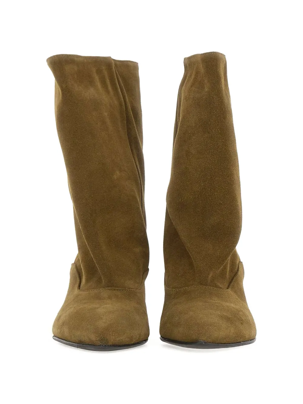 strategia shoes Leila Joelle suède enkellaarzen met puntige neus Bruin