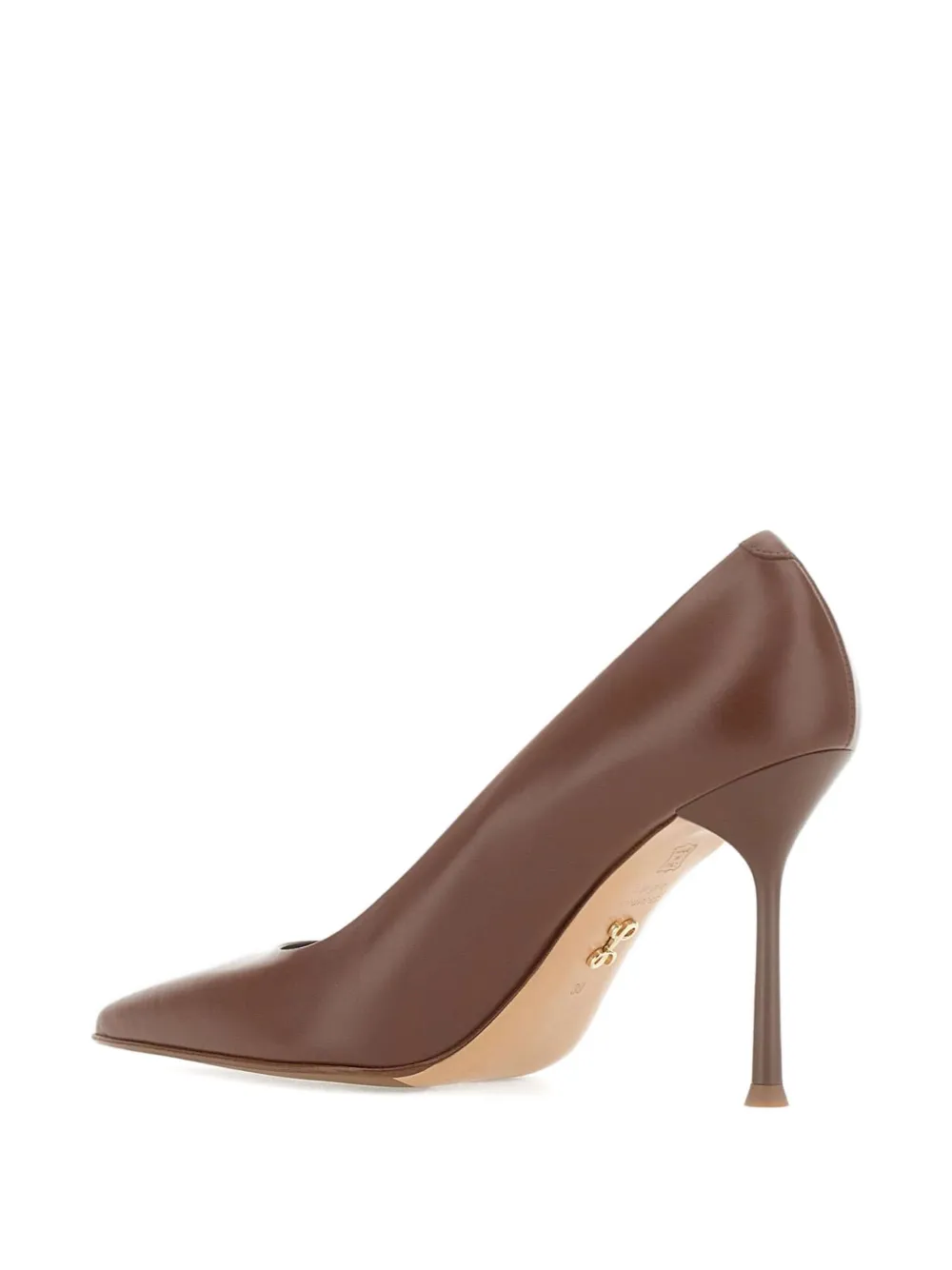 Sergio Levantesi 10mm Musa56 Pointed Pumps In Brown