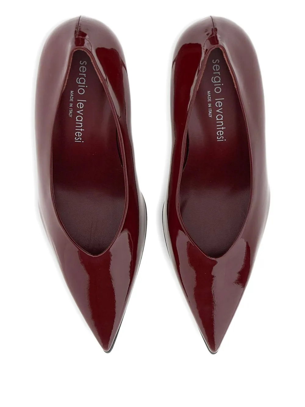 Sergio Levantesi 100 mm Moderna pumps met puntige neus Rood