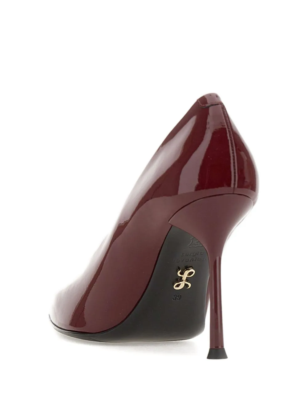 Sergio Levantesi 100 mm Moderna pumps met puntige neus Rood