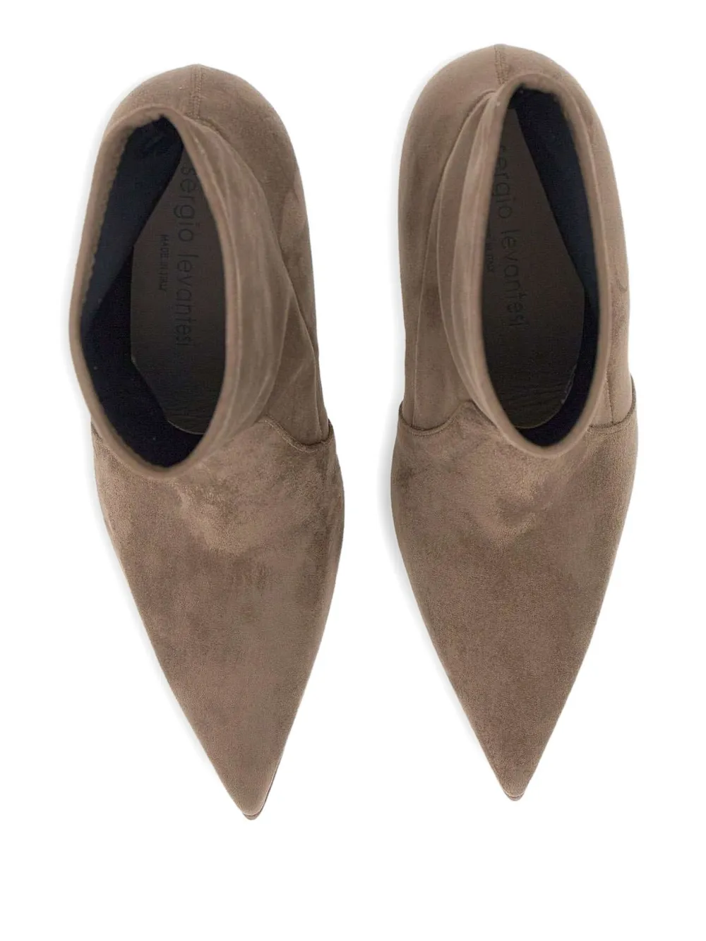 Sergio Levantesi 10mm Meets56 Pointed Ankle Boots In Brown