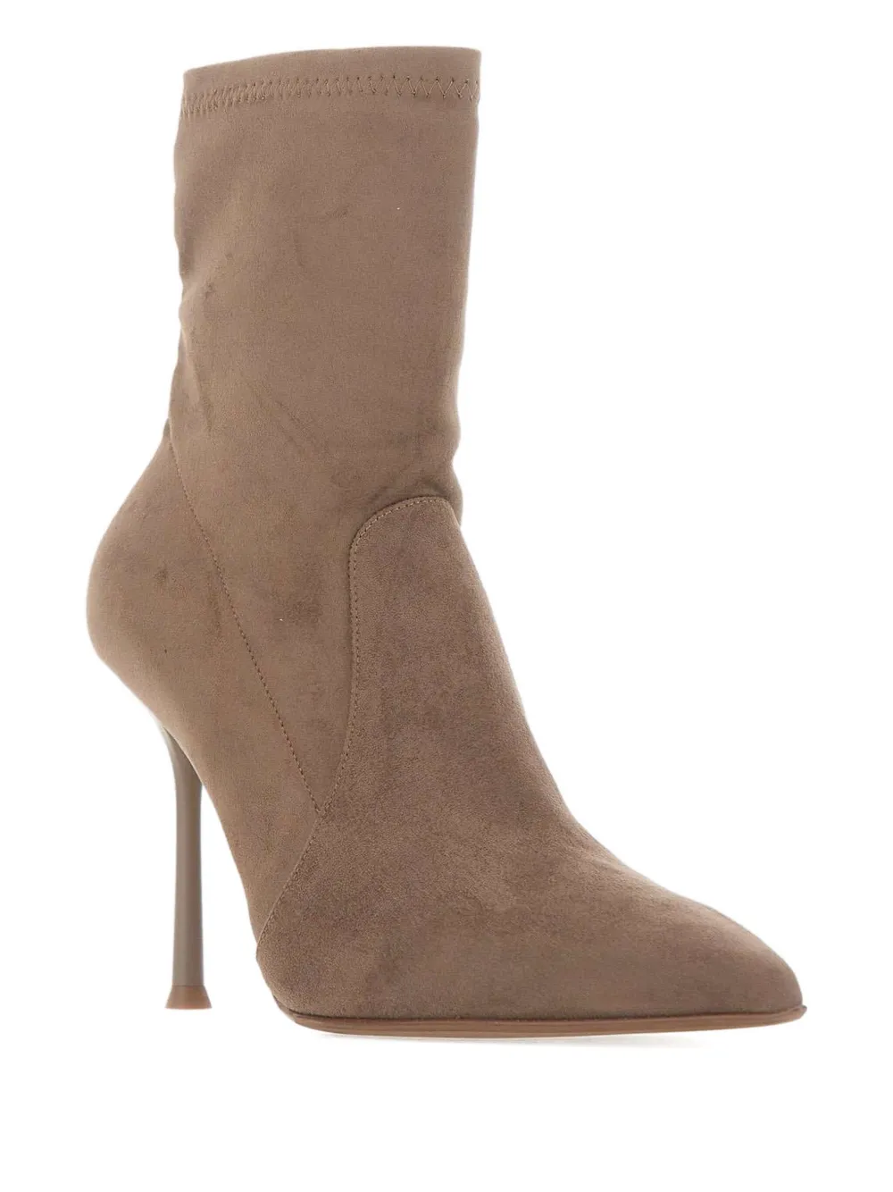 Sergio Levantesi 10mm Meets56 Pointed Ankle Boots In Brown