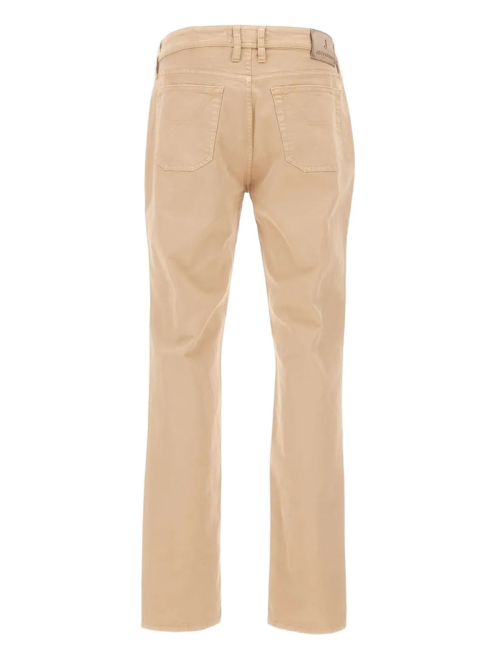 JECKERSON John five-pocket logo-patch jeans - Beige