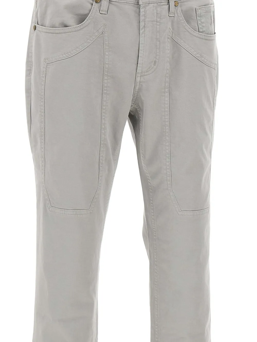 Jeckerson John Five-pockets Stitching Jeans In Gray