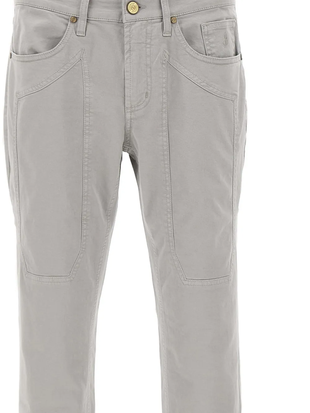 Jeckerson John Five-pockets Stitching Jeans In Gray