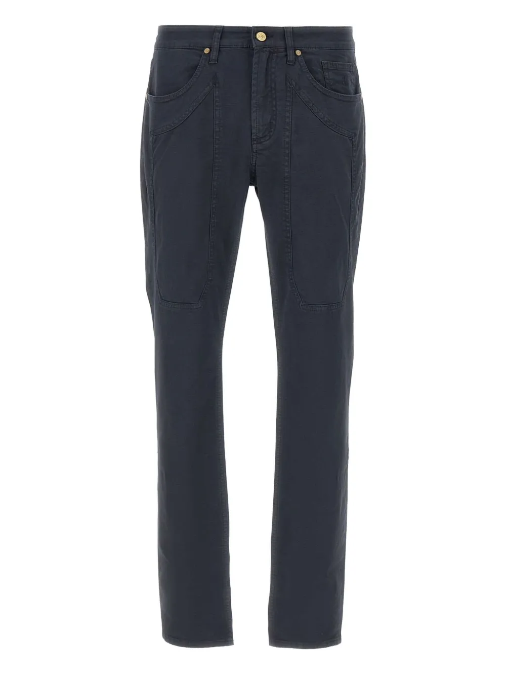 Jeckerson Five-pocket Logo-patch Trousers In Blue