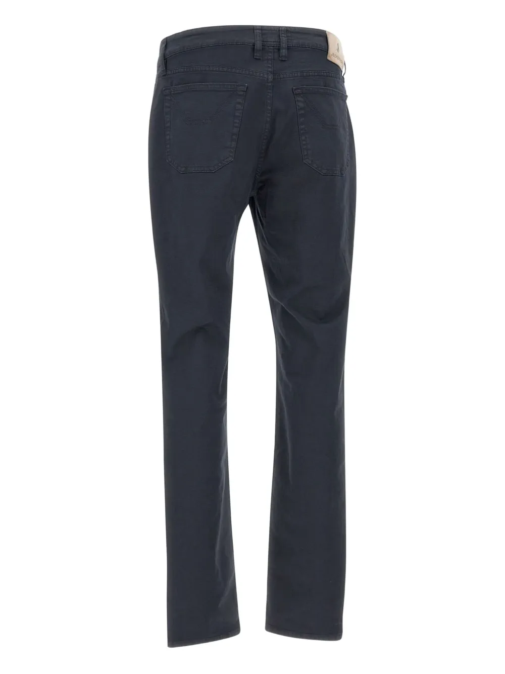 Jeckerson Five-pocket Logo-patch Trousers In Blue