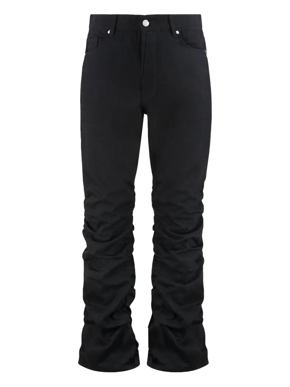 B1ARCHIVE rouched-detail jeans | negro | Image 1